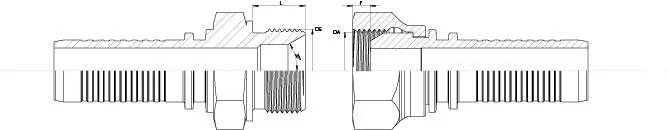 Filetage BSP cone 60