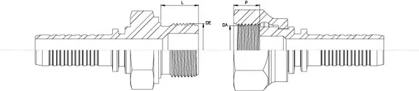 Filetage BSP fond plat